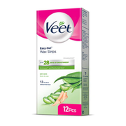 Veet Wax Strips Dry Skin Aloe Vera & Lotus Pack Of 12