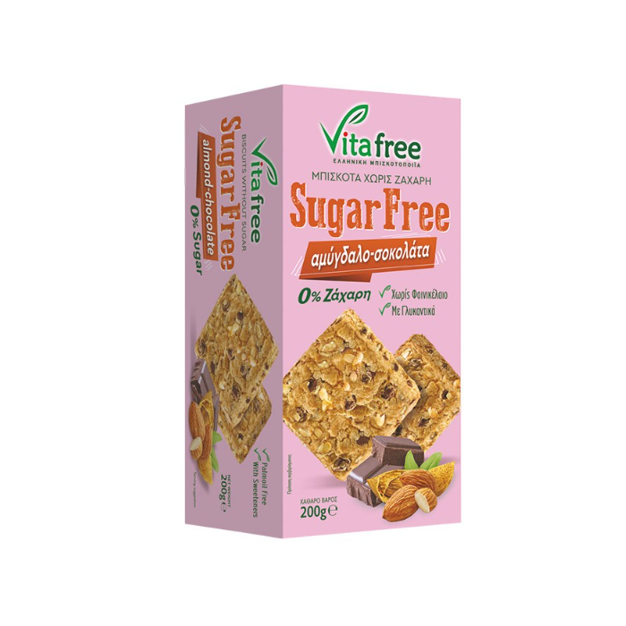 Vita Free Biscuits With Almond & Chocolate Sugar Free 200g