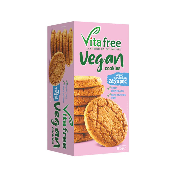 Vita Free Vegan Vanilla Cookies Without Sugar 180g