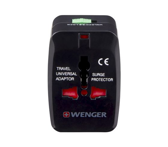 Wenger Universal Travel Adapter 604551-Black - Shams Shopping Centre Wenger  