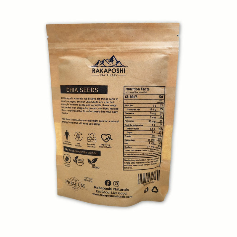 Rakaposhi Naturals Chia Seeds 150g