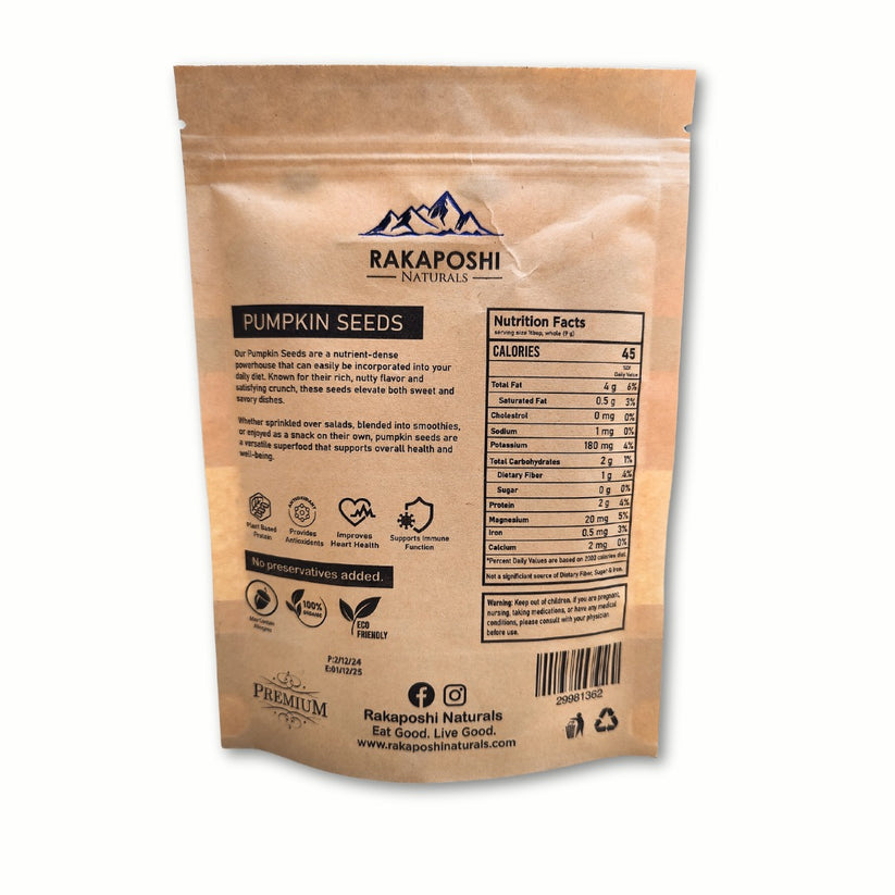 Rakaposhi Naturals Pumpkin Seeds 150g