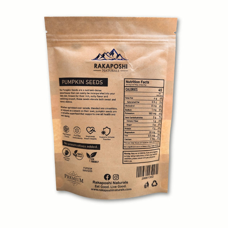 Rakaposhi Naturals Pumpkin Seeds 150g