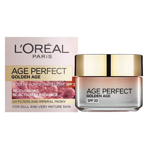 Loreal Age Perfect Golden Re-Fortifying Rose Care SPF-20 Cream 50ml - Shams Shopping Centre Loreal  