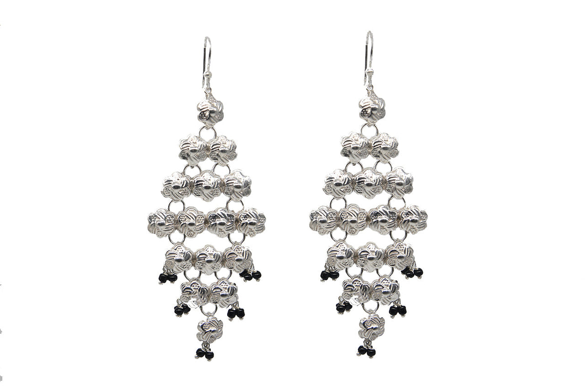 AMNA Yasmeen Earrings With Black Beads Jewelry ASJ-E26