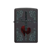 Zippo Lighter 48617 Heart Dagger Tattoo Design