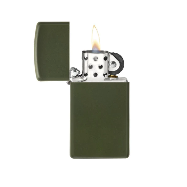 Zippo Lighter Slim Green Matte 1627 - Shams Shopping Centre Zippo  