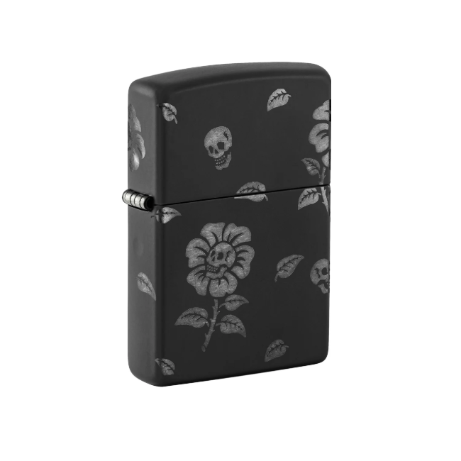 Zippo Lighter 48931 Flower Skull Design