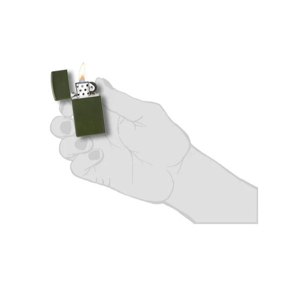 Zippo Lighter Slim Green Matte 1627 - Shams Shopping Centre Zippo  
