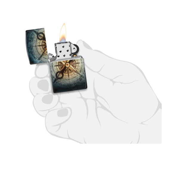 Zippo 48562 Compass Ghost Design - Shams Shopping Centre Zippo  