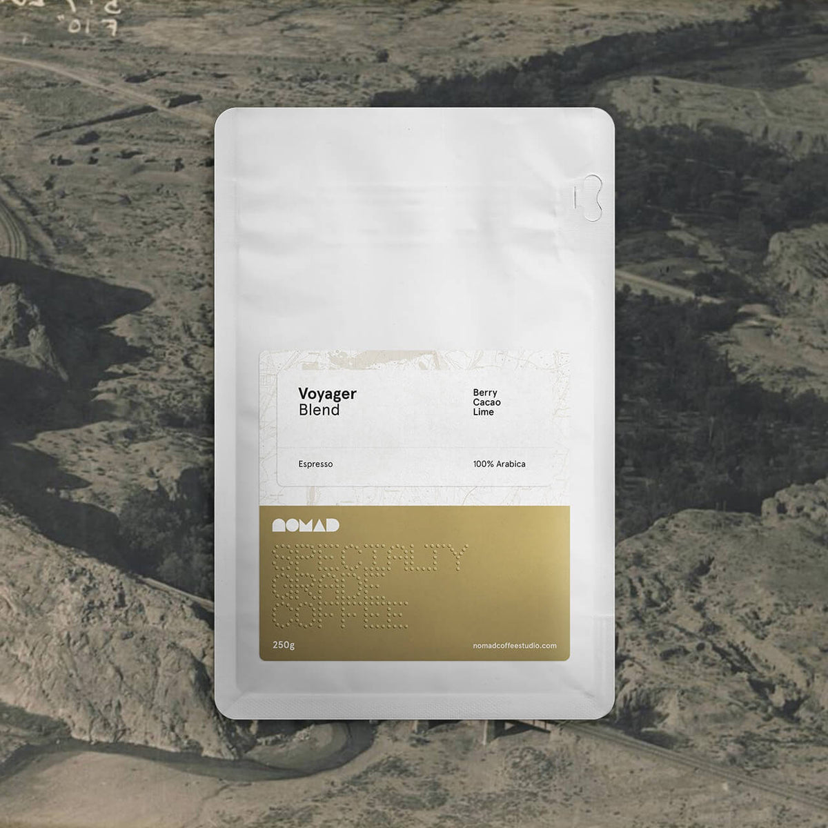 Nomad Voyager Blend Berry Cacoa Lime Espresso Coffee 250g - Shams Shopping Centre Nomad Coffee Studio  