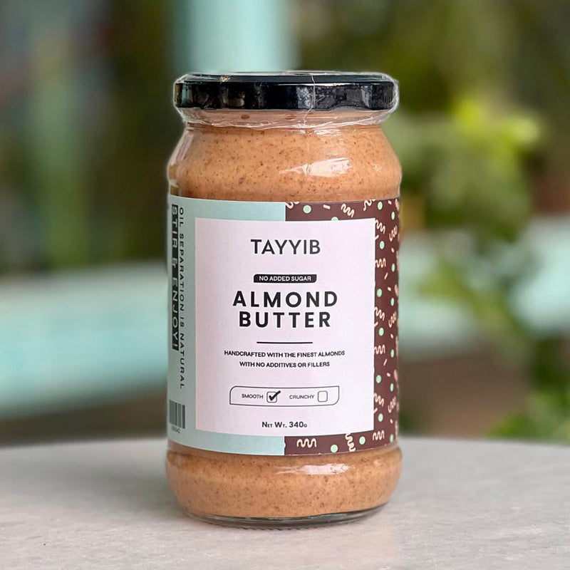 Tayyib Smooth Almond Butter No Added Sugar 340g