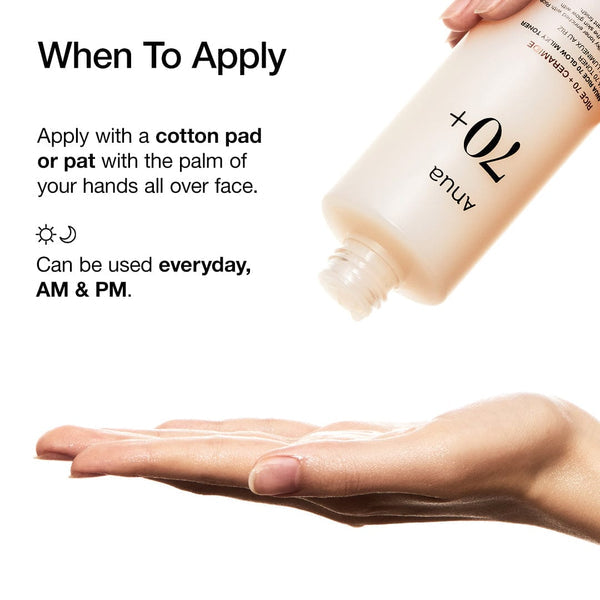 Anua Rice 70+ Ceramide Glow Milky Toner 40ml