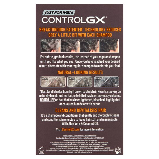 Just For Men Control GX Grey Reducing 2 In 1 Shampoo 118ml