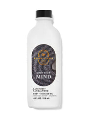 BBW Aromatherapy Open Your Mind Lanvender +Sandalwood Body Oil 118ml - Shams Shopping Centre Bath & Body Works  