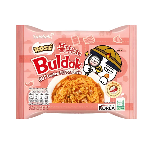 Samyang Buldaik Rose Hot Chicken Flavour Ramen Noodles 140g