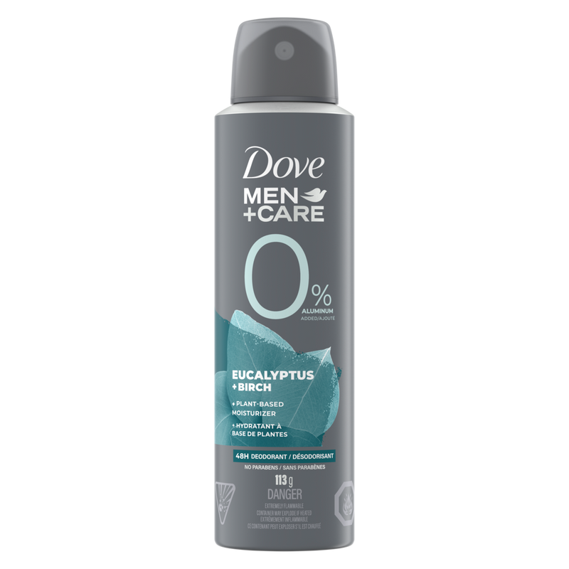 Dove Men +Care 0% Aluminium Eucalyptus +Birch Deo Body Spray 107g - Shams Shopping Centre Dove  