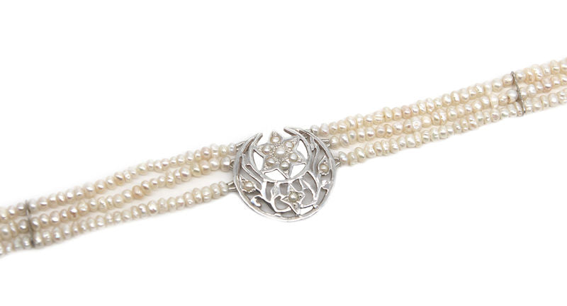 AMNA Chand Sitara Choker With Pearls Jewelry ASJ-N11