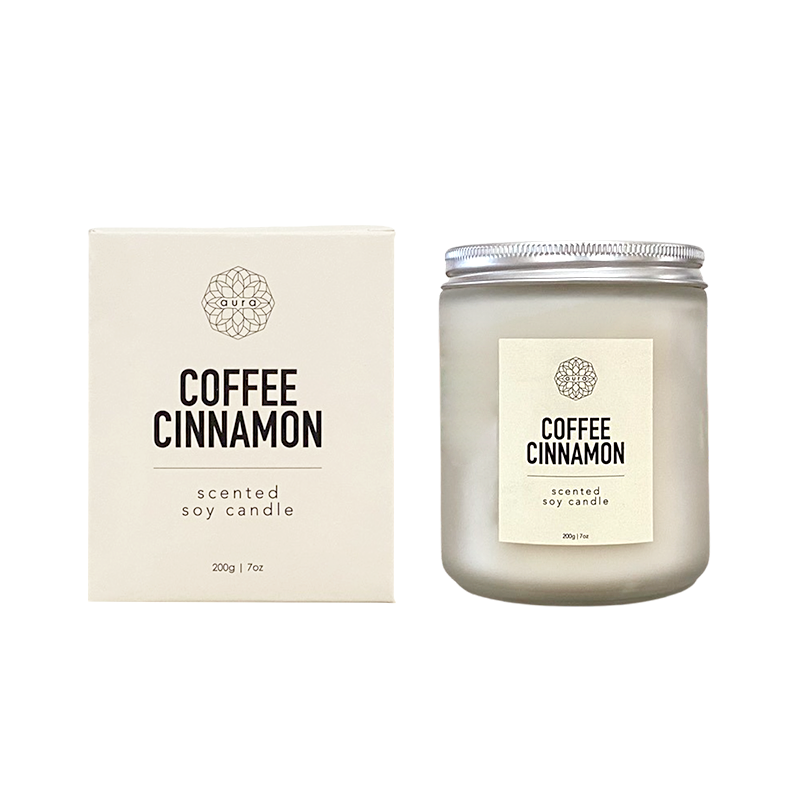 Aura Coffee Cinnamon Scented Soy Candle - Shams Shopping Centre Aura Craft  