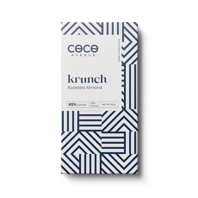 Coco Avenue Krunch Roasted Almond 65% Choocolate 100g - Shams Shopping Centre Coco Avenue  