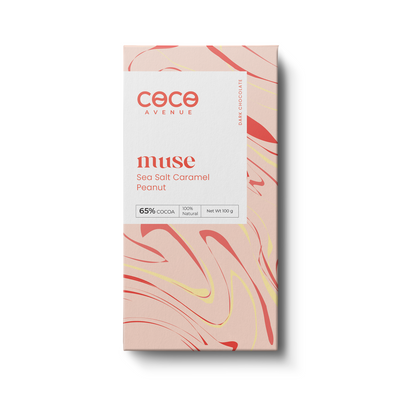 Coco Avenue Muse Sea Salt Caramel Peanut 65% Choocolate 100g - Shams Shopping Centre Coco Avenue  