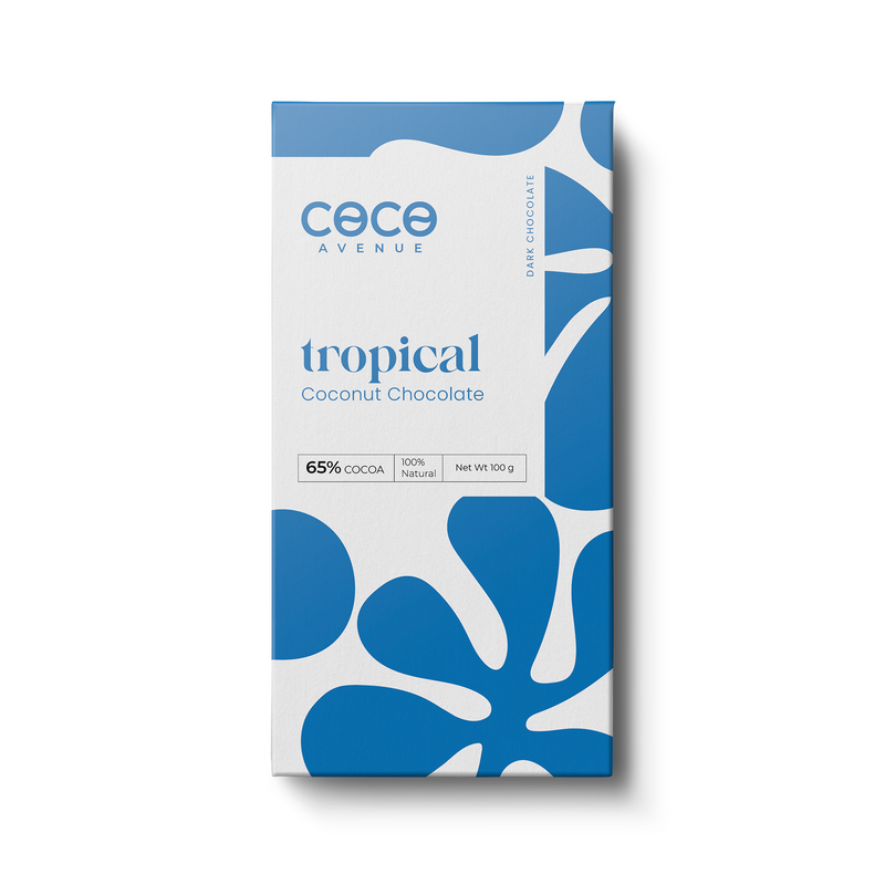 Coco Avenue Tropical Coconut 65% Choocolate 100g - Shams Shopping Centre Coco Avenue  