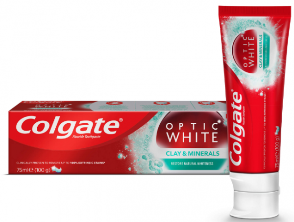 Colgate Optic White Clay & Minerals Tooth Paste 75ml - Shams Shopping Centre Colgate  