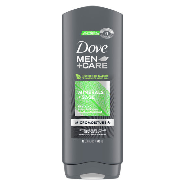 Dove Men +Care Minerals +Sage Reviving Body Wash 532ml - Shams Shopping Centre Dove  