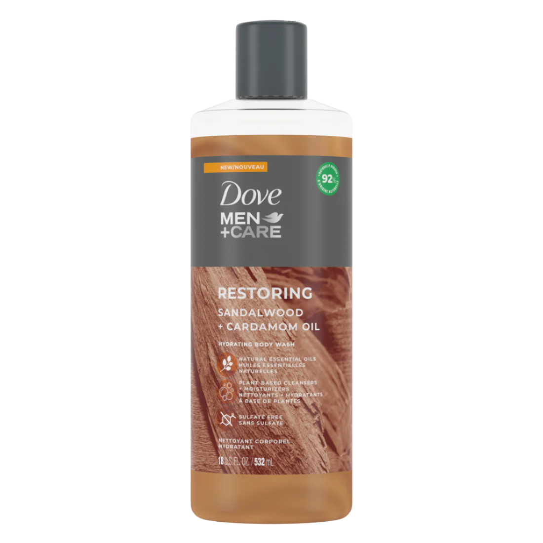 Dove Men +Care Restore Sandlwood Cardamon Oil Body Wash 532ml - Shams Shopping Centre Dove  