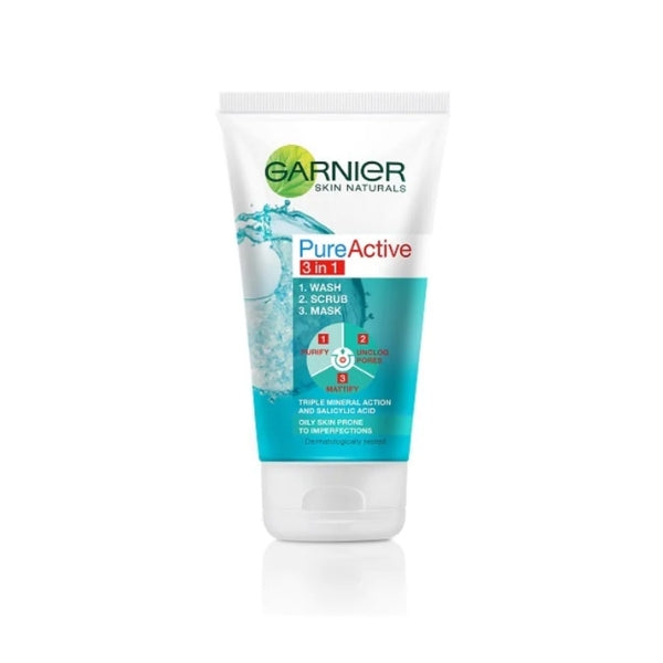 Garnier Pure Active 3in1 Face Wash 150ml - Shams Shopping Centre Garnier  