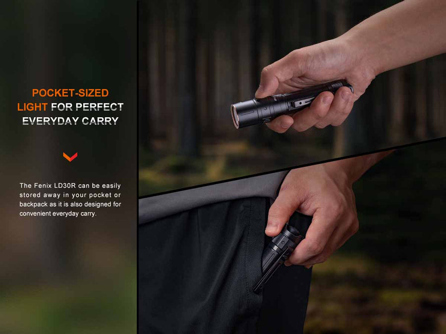 Fenix LD30R High-Performance Outdoor Flashlight (Black) 1700L