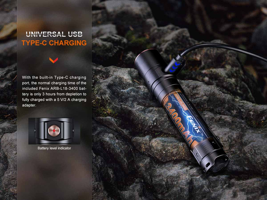 Fenix LD30R High-Performance Outdoor Flashlight (Black) 1700L