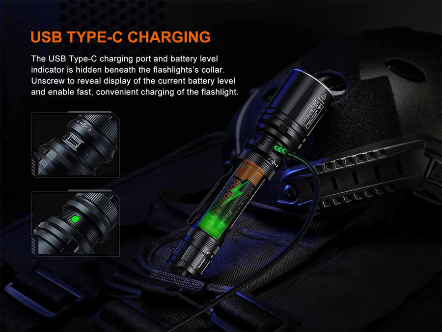 Fenix TK30R White Laser Tactical Flashlight (Black) 500L