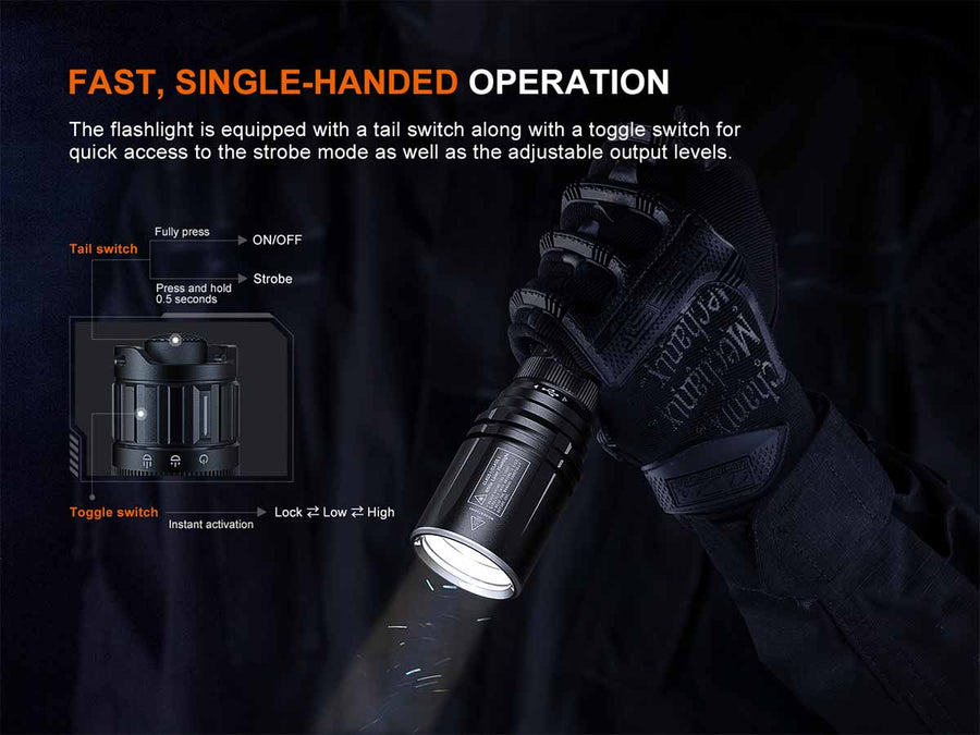 Fenix TK30R White Laser Tactical Flashlight (Black) 500L