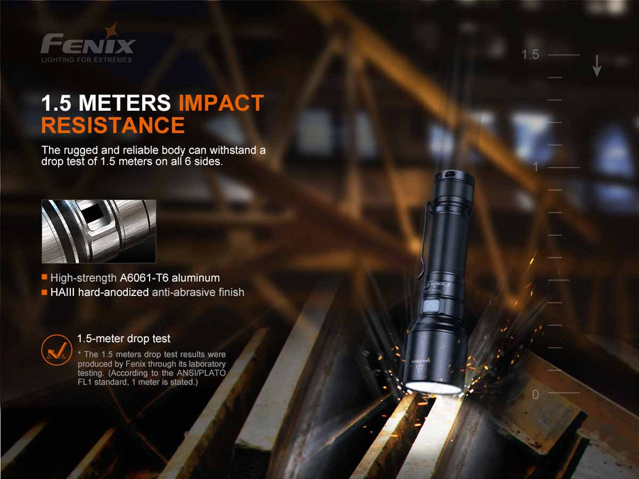 Fenix C7 High-Performance Rechargeable Flashlight (Titanium Gray) 150L