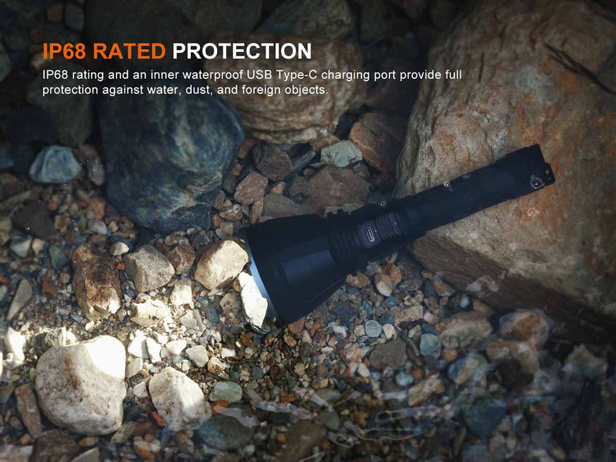 Fenix HT18R V2.0 Multi-Mode Outdoor Long Range Flashlight (Black) 3700L