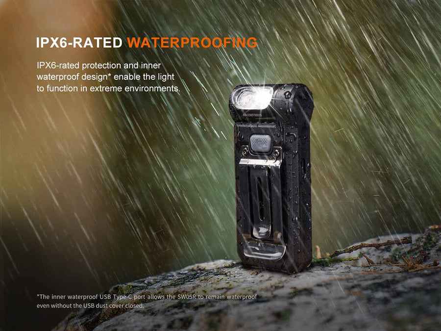 Fenix SW05R-Red Multipurpose Clip-On Light () 150L