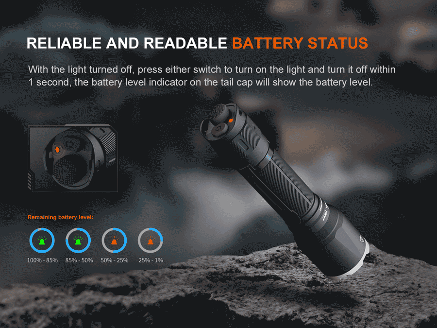 Fenix TK17 Dual Tail Switch Tactical Flashlight (Ceramic Khaki) 3600L