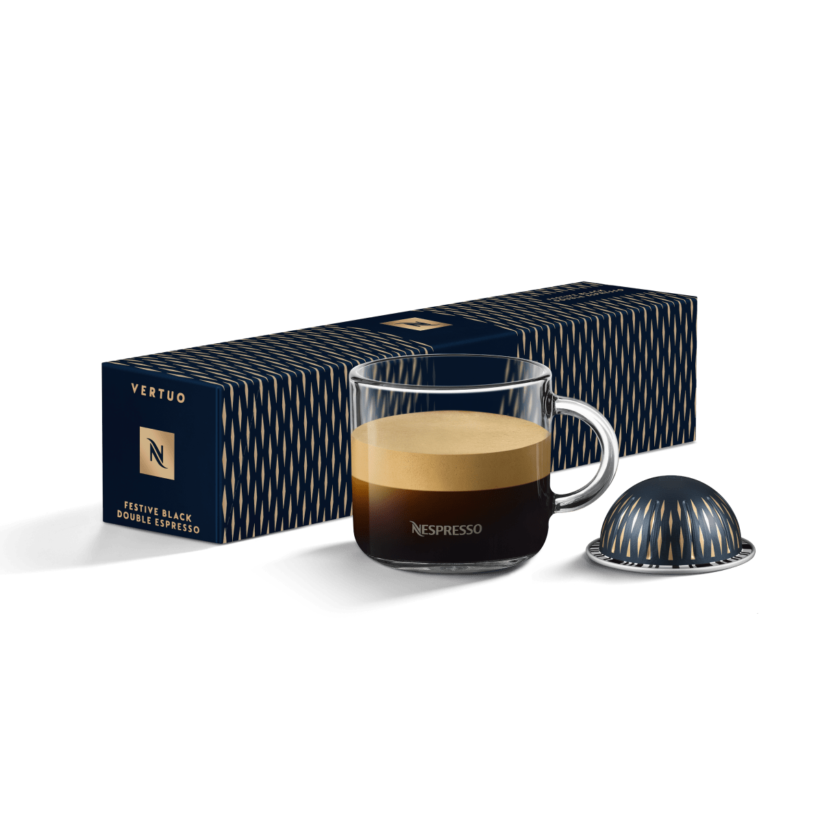 Nespresso Festive Black Double Espresso 85% Pods 100g - Shams Shopping Centre Nespresso  