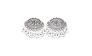 AMNA Filigree Posts with Hanging Pearls Jewelry ASJ-E35