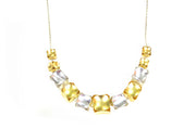 AMNA Gold And Silver Cubes Necklace Jewelry ASJ-N08