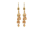 AMNA Gold Petal Earrings With Pearls Jewelry ASJ-E01