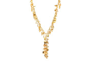 AMNA Gold Petal Necklace With Pearls Gold Plated Jewelry ASJ-N03