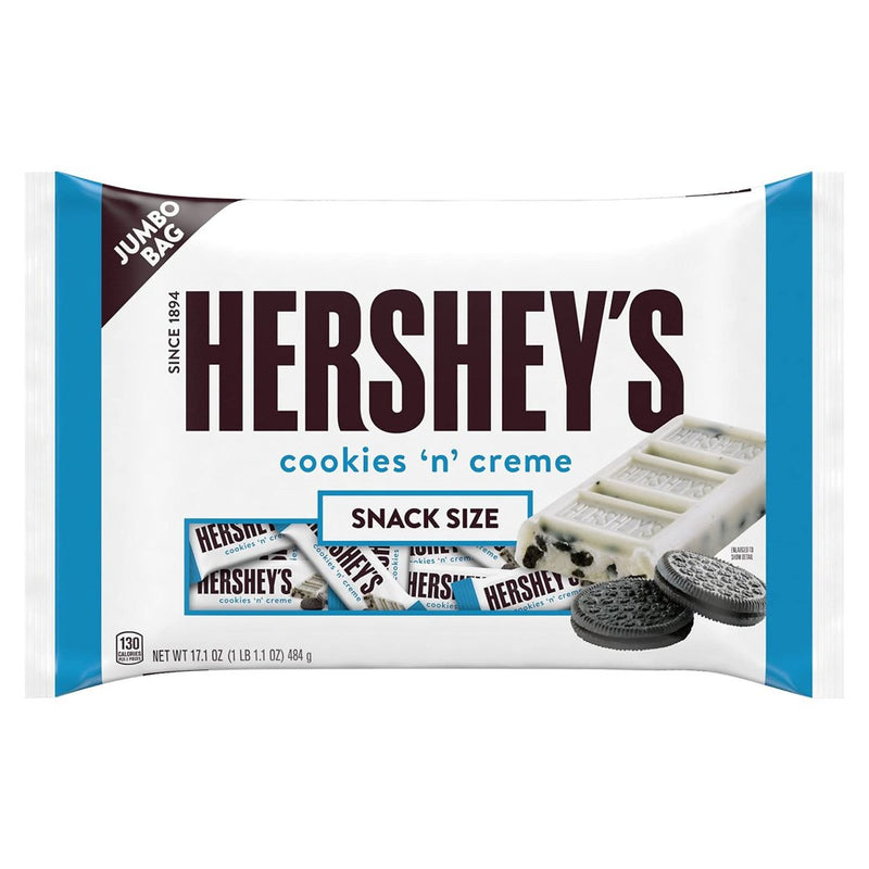 Hersheys Cookies n Cream Snack Size pouch 484g - Shams Shopping Centre Hersheys  