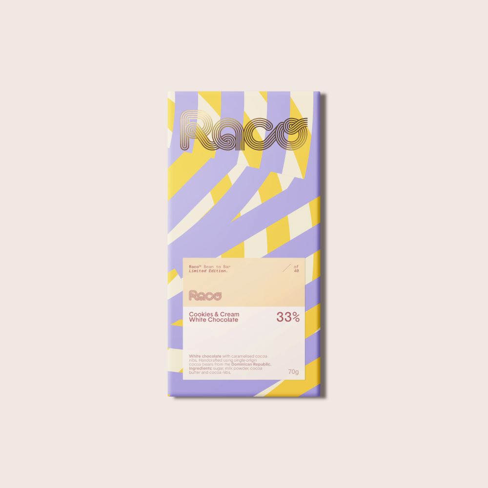 Raco Cookies & Cream 33% Chocolate Bar 70g - Shams Shopping Centre Raco  