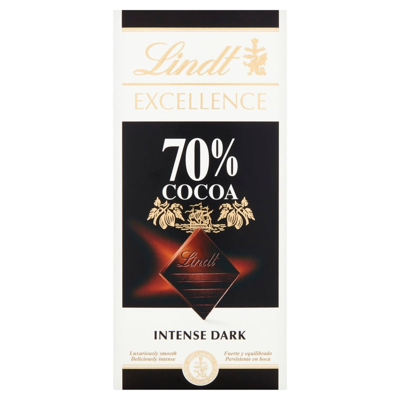 Lindt Excellence 70% Cocoa Dark Chocolate Bar 100g