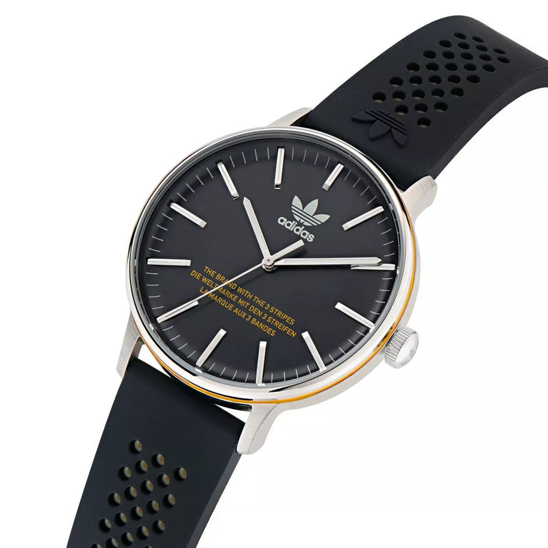 Adidas Stainless Steel Black Silicone Watch AOSY4047