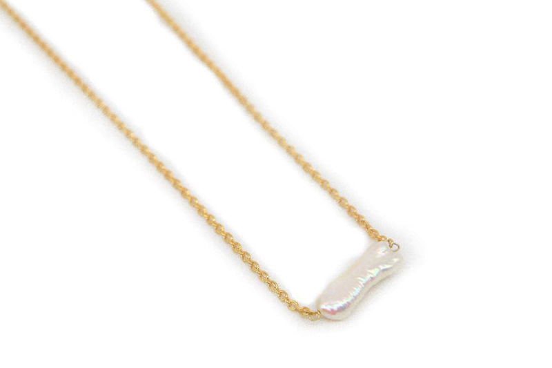AMNA Pearl In Gold Chain Jewelry ASJ-N13