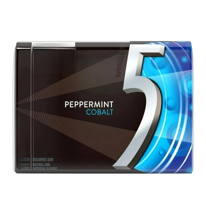 Wrigleys 5 Peppermint Sugerfree Gum 12 Sticks