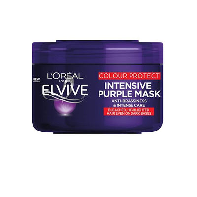 L'Oreal Elvive Colour Protection Anti Brassiness & Intense Care Intensive Purple Mask 250ml - Shams Shopping Centre Loreal  